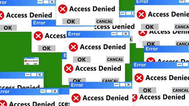 Critical error message pop up window animation on transparent background, warning alert sign with critical error text animated.