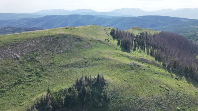 Uinta Highlands Push over Ridge into Mountain Scape