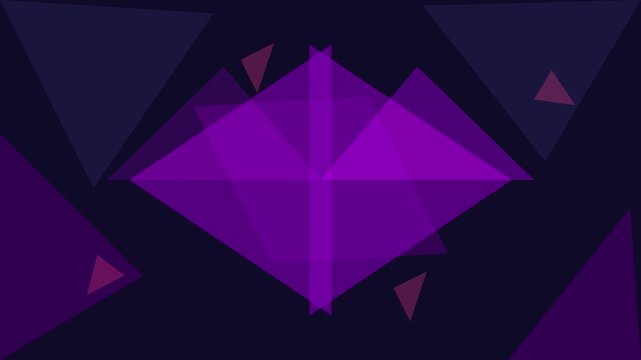 Abstract Crystal Facet Geometric Vector Animation