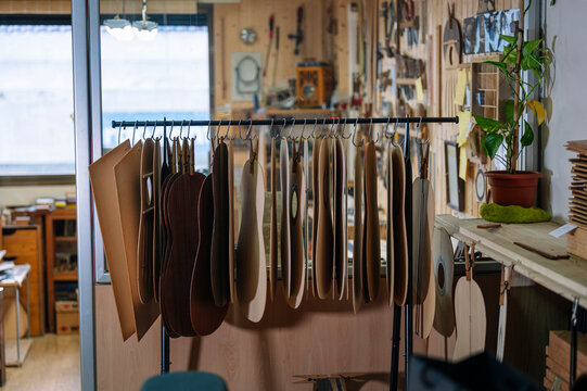 Guitar craftsmanship showcased in artisan workshop