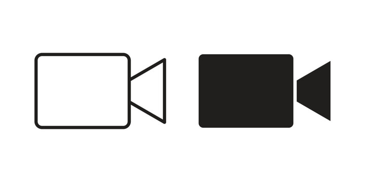 Video call icon for mobile application, button and website design.