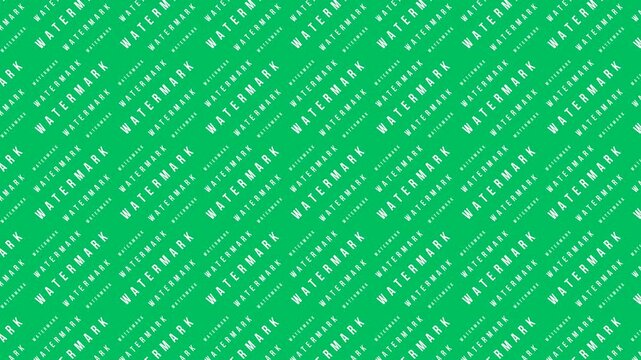 A bright and energetic repeating pattern of 'WATERMARK' in white text, diagonally oriented on a vibrant green background. Excellent for showcasing content protection or as a dynamic, branded overlay.