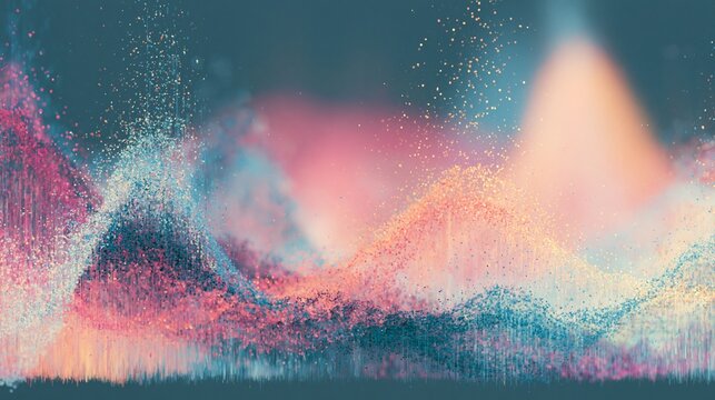 Abstract Digital Sound Wave Particle Visualization
