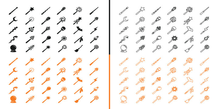 Collection of Fantasy Weapon Icons: A comprehensive set of isometric icons depicting a variety of fantasy weapons, including swords, axes, maces, and bows.