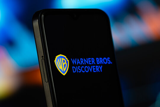 Dhaka, Bangladesh- 6 July 2026: Warner Bros. Discovery logo is seen on a smartphone.