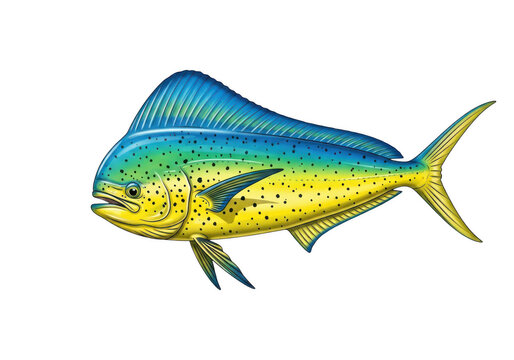Bright yellowtail fish swimming in water