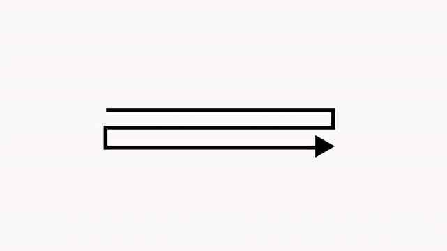 Minimal Geometric Arrow Left Right Loop Animation Alpha Channel 4k