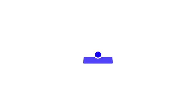 Blue Wi-Fi signal router icon animation with flashing waves on a white background. Minimalist wireless network hotspot and internet connection signal icon 4k stock video.