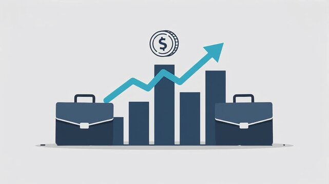 Business growth and financial investment concept vector illustration
