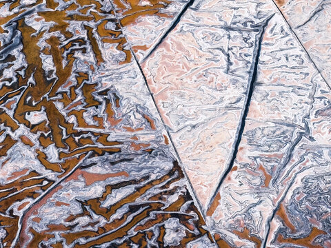 Abstract magical water pattern in full color fine art