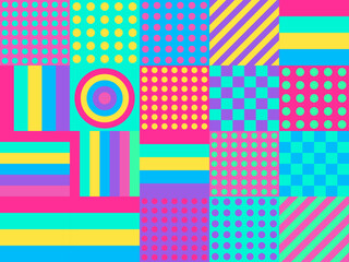 Fototapeta premium Broadcast Color Bars Retro Screen Vector Background