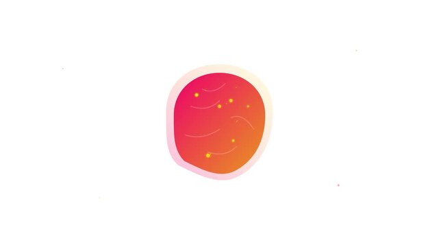 artificial intelligence brain map vibrant sunset gradient