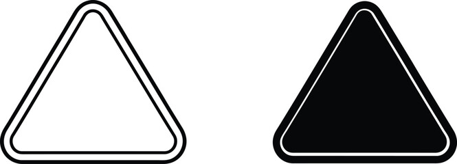 Blank triangle warning road sign templates vector illustration. © Alhamdulillah Allah 