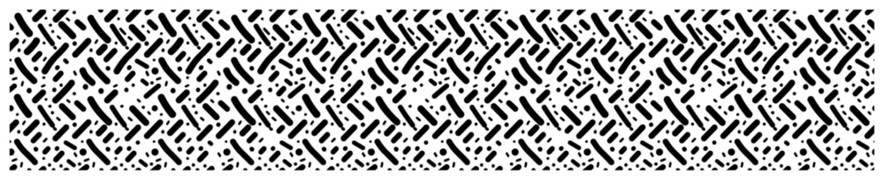 Herringbone dash pattern with hand-drawn textured strokes in repetitive seamless style