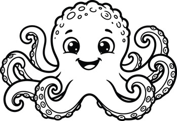 Cute octopus colouring pages for kids printable activity book