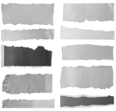 Torn pieces of paper