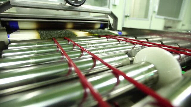 Korea traditional seaweed laver snack production processing food manufacturing line dried k-food superfood healthy sea product seafood marine industry aquaculture roasted savory seasoned crispy 