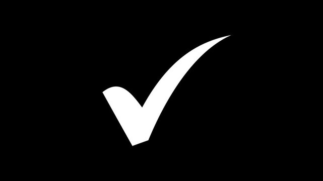 green check mark transparent background .4k motion graphics video animation