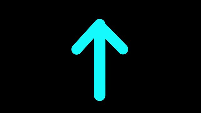 white arrow up ward direction.4k motion graphics video animation