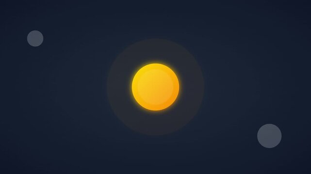 bright sun weather icon with spinning solar ray elements