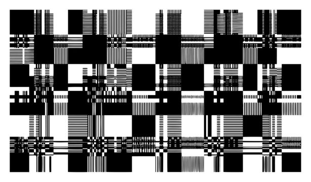glitch checkered pattern with vertical and horizontal stripes in abstract digital style