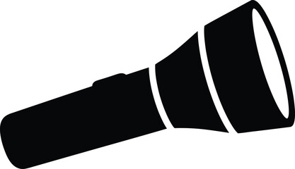 Silhouette vector handheld flashlight for illumination and camping gear design © AbuSadat