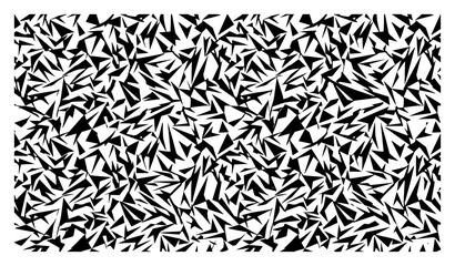 Dense triangle mosaic pattern with geometric abstract sharp shards in monochrome style © Cristiano