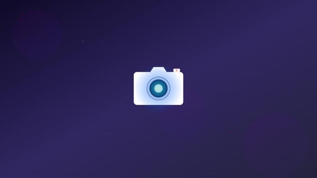 camera photo photography icon with shutter flare effects