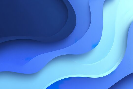 Abstract blue toned wave layers creating a serene and fluid design