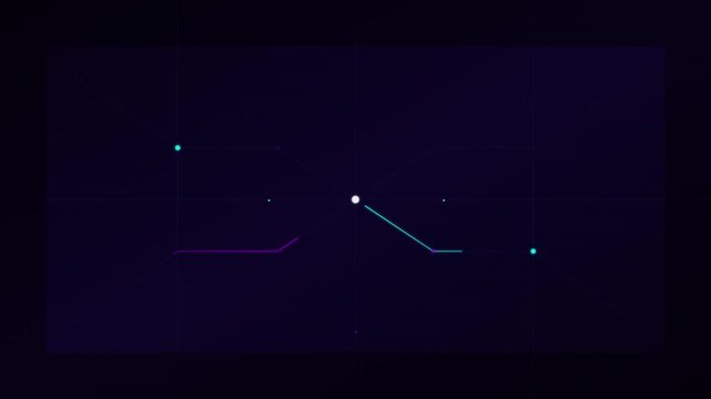 complex quantum circuit board vector motion design