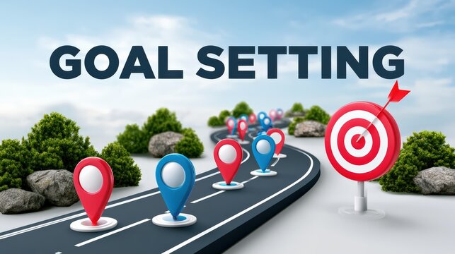 Goal Setting and Achievement with Road Map and Target Concept