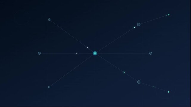 corporate blue synaptic firing topology flat design
