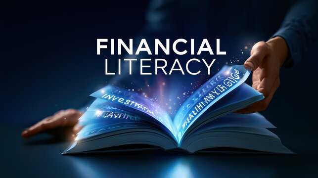 Financial Literacy and Education Concept with Person Opening