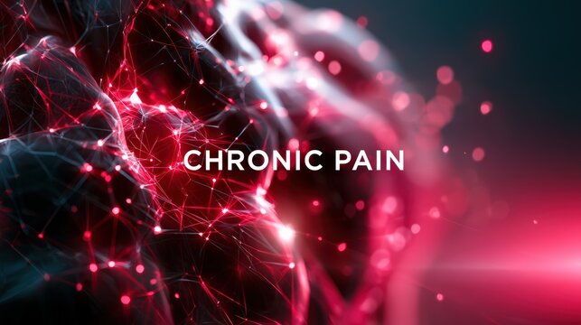 Chronic Pain Medical Concept with Abstract Brain and Neural Network