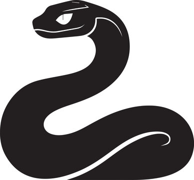 Premium Snake Vector Illustration | Scalable Black and White Artwork I silhouettes