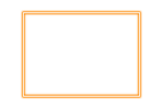 Glowing orange neon rectangular frame border design