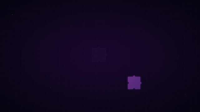 creative puzzle piece icon with connecting logic motion