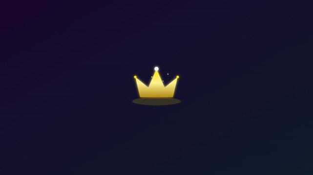 crown king royalty icon with floating luxury sparkles