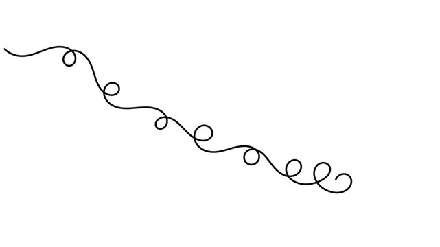 Clean and modern motion graphics showing a continuous single line forming horizontal squiggles perfect abstract asset for video editors, transitions, branding minimal design, creative animation video