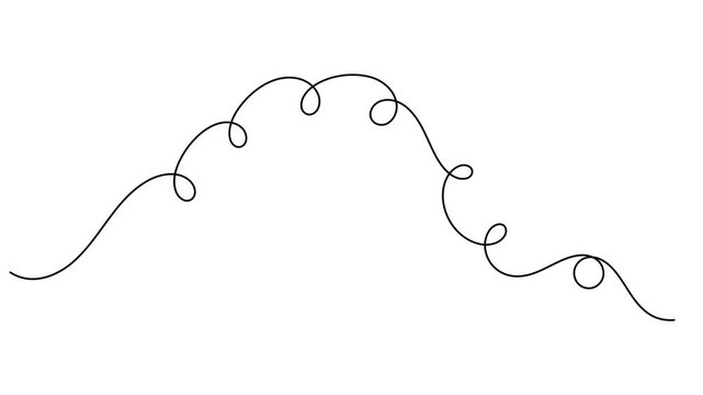 Clean and modern motion graphics showing a continuous single line forming horizontal squiggles perfect abstract asset for video editors, transitions, branding minimal design, creative animation video