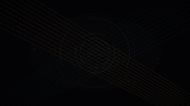 Cyber Gold And Cyan Mathematical Chaos Vector Visual