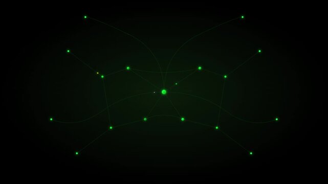 cyber neural map synaptic firing bright green