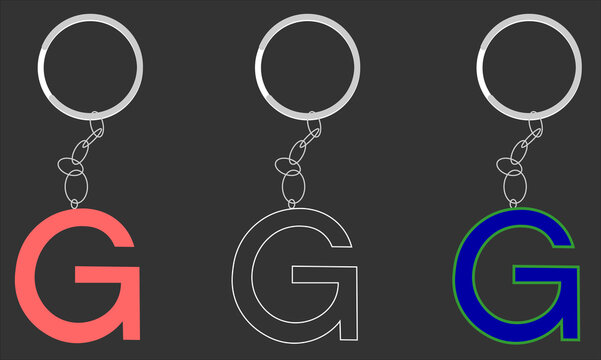 A key ring with letter G