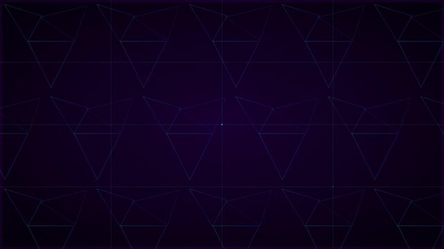 Cyber Tech Violet Delaunay Geometric Grid Background