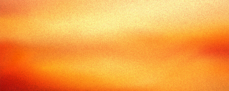 Grain sunset noise gradient background with mesh blend. Gritty vibrant blurred sunrise gradation effect backdrop. Orange and red summer and autumn tones abstract blur bg. Vector illustration