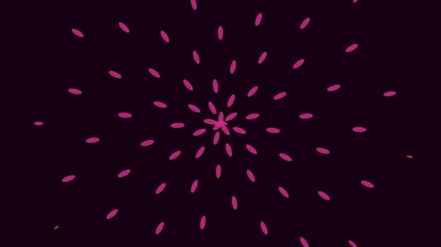 Minimalist pink ellipse burst motion 4k background, pattern, abstract geometric, radial animation loop, for modern and, creative projects