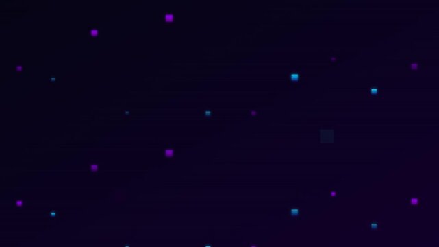 Digital Pixel Rain Cascade Tech Background Animation