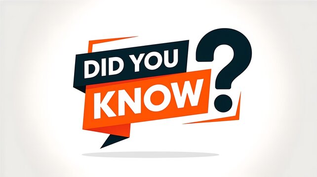 Did you know, question mark, speech bubbles, typography, infographic elements, curiosity