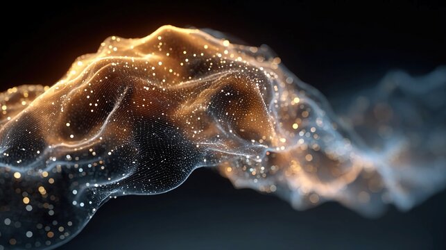Brainwave mapping visualization showing neural activity patterns, EEG data illustration, cognitive analysis, mental state visualization, and abstract neuroscience illustration