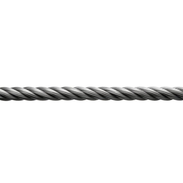 High resolution steel wire rope isolated on transparent background